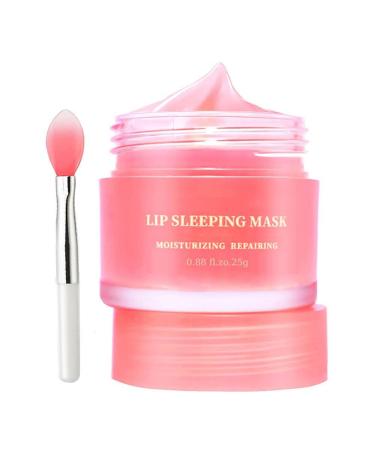 Moisturizing Lip Sleeping Mask Hydrating Jelly Lip Mask Day and Night Repair Lip Balm for Chapped Cracked Dry Lips Long Lasting Nourishing Sleeping Lip Care Mask Lip Scrubs Exfoliator