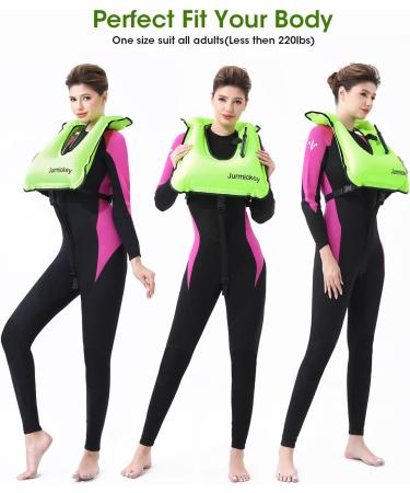 Inflatable Snorkel Vest for Adults  Snorkeling Vest for Kayaking  Buoyancy Vest Swim Jacket for Diving Safety gren - Buy Online on GoSupps.com