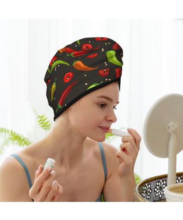Hair Towel Wrap | Quick Dry Hair Turban with Button | Hair Drying Towel for Easy Fast Hair Care (Chili2 - Buy Online on GoSupps.com