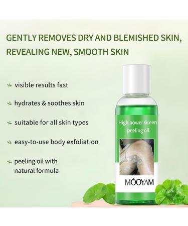 Peeling Oil for Dark Skin - Green Facial & Body Exfoliating Solution with Hyaluronate | Chemical Peel for Dark Spots - 3.66 OZ - Buy Online on GoSupps.com