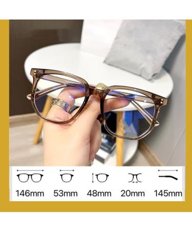 Oversized Square Reading Glasses for Men & Women | Blue Light Blocking Eyeglasses | Cute & Comfortable Coffee Frame (1.75x - Buy Online on GoSupps.com