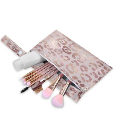 Pastel Pink Leopard Print Wet Dry Bags Set - Waterproof Reusable Diaper Bag for Travel & Beach - 2pcs - Buy Online on GoSupps.com
