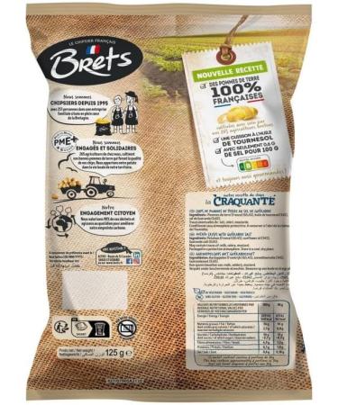 Chips Bret's Super Craquante au Sel de Gu rande - Saveur Authentique de Terroir - Id ale pour l'Ap ritif - 125g - Le Lot De 4 - Buy Online on GoSupps.com