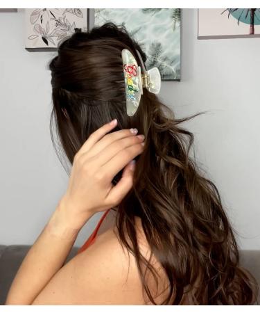 Custom Bride Hair Clips | Rhinestone Name Clips for Wedding | Large Matte Hair Claws for Thin & Long Hair | Nonslip & Strong Hold | Bridal Hair Accessories in Shell White - Buy Online on GoSupps.com