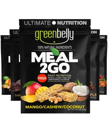 Greenbelly Backpacking Meals - Backpacking Food, Appalachian Trail Food Bars, Ultralight, Non-Cook, High-Calorie, Gluten-Free, Ready-to-Eat, All Natural Meal Bars (Variety, 5 Count)