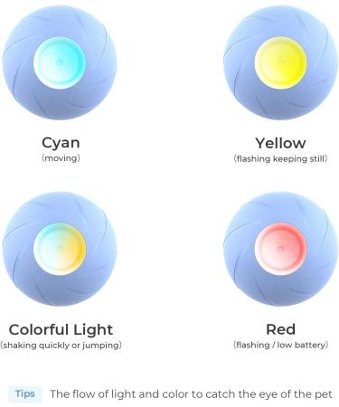 Cheerble Wicked Ball SE: Interactive LED Dog Toy Ball - Natural Rubber - DC Rechargeable Blue - Buy Online on GoSupps.com