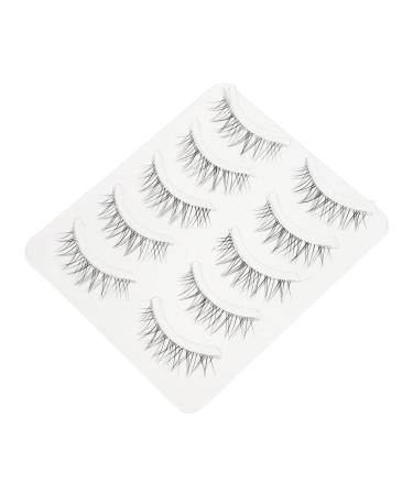minkissy 5 Pairs Fake Eyelashes Volume Eyelashes False Lashes Faux Pesta as Postizas Naturales Makeup Lashes Lash Extension Accessories Beauty Eyelashes 3d Decorate Sharpen Artificial Fiber