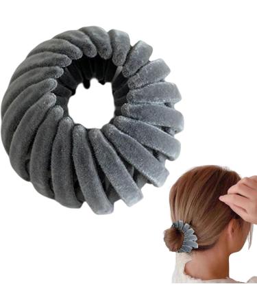 Velvet Bird's Nest Hair Accessories - Nest Clips Magic Hair Styling Clips | Rhinestone Bun Wrap 3 Row Teeth Non-Slip Nest Hair Clips for Curly and Short Hair gray - Buy Online on GoSupps.com