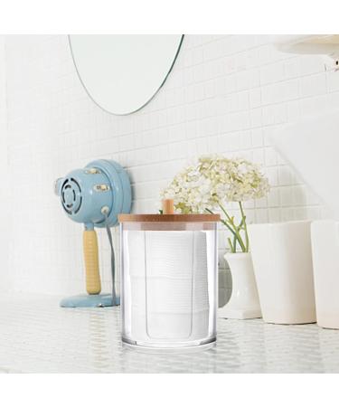 Honrane Cotton Pad Holder Cosmetic Cotton Pad Organizer Cosmetic Storage Box Transparent Convenient Simple Makeup Cotton Pad Swabs Organizer Storage Box for Home 3 - Buy Online on GoSupps.com