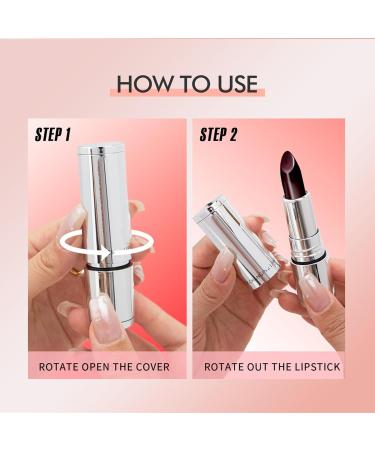 Long-lasting matte lipstick | Sweat-resistant Rose Black shade Matte Lips - For Travel Day Evening Party Makeup for Women and Girls - Buy Online on GoSupps.com