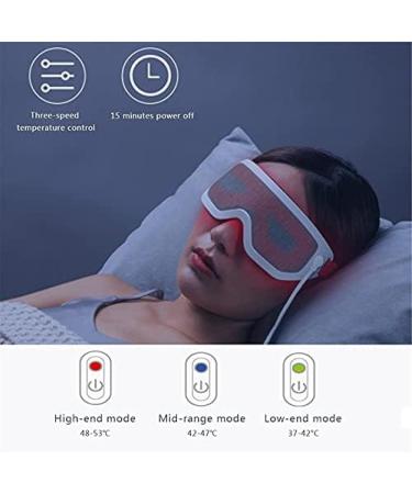 Yuyanaiai Heated Eye Mask Massager | Adjustable Temperature Eye Massage Device for Eye Strain Dark Circles & Puffiness - Buy Online on GoSupps.com