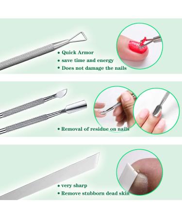 7PCS Stainless Steel Cuticle Pusher Set | Professional Manicure Tools for Fingernail & Toenail Care - Buy Online on GoSupps.com
