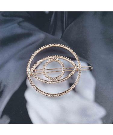 Yheakne Vintage Evil Eye Hair Clip - Geometric Gold Hair Barrette Pin for Women and Girls - Buy Online on GoSupps.com