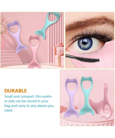 Eyeliner Stencil Aids Mascara Eyelid Shield Mermaid Reusable Mascara Applicator Guard Protector Upper and Lower Mascara Protector Makeup Tool Marscara Drawing Aid Pink - Buy Online on GoSupps.com