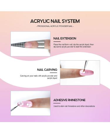 COSCELIA Nail Set Powder Pink 8g - 3D Nail Extensions No Lamp Required | Buy Online - Buy Online on GoSupps.com