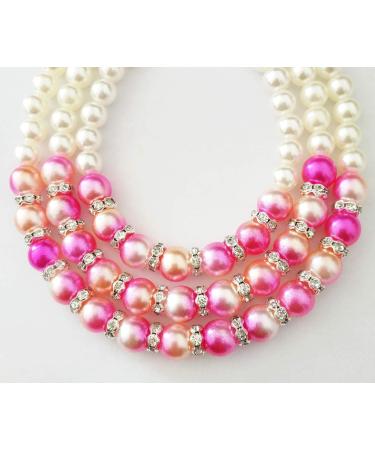 PET SHOW Pink Faux Pearl Rhinestone Necklace for Female Small Dogs and Cats - Grooming Accessories (Size M 9.8-11.8) - Buy Online on GoSupps.com