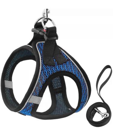 LOOK ANDES Care Carriation Cat Harness with Leash - Reflective Dishwashing for Cats & Puppies (XS: 26-30cm) - Blue - Buy Online on GoSupps.com