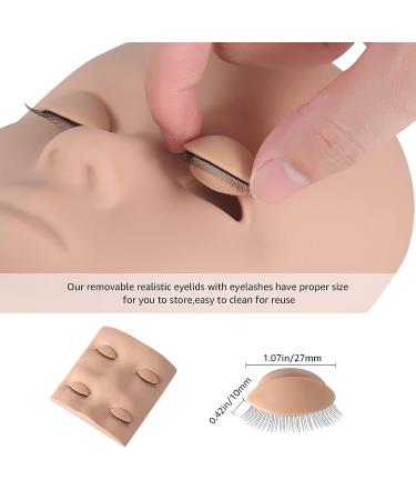 Embagol 2 Pairs Replaced Eyelids for Makeup Training | Removable & Realistic Eyelash Practice | Soft-Touch Rubber - Buy Online on GoSupps.com
