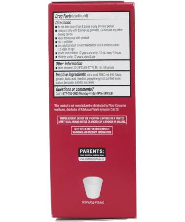 Leader Adult Tussin Multi-Symptom Cold CF Regular Strength Dextromethorphan HBr Relives Nasal Congestion Cough Mucus 4 fl oz (118 ml) Pack of 1 - Buy Online on GoSupps.com