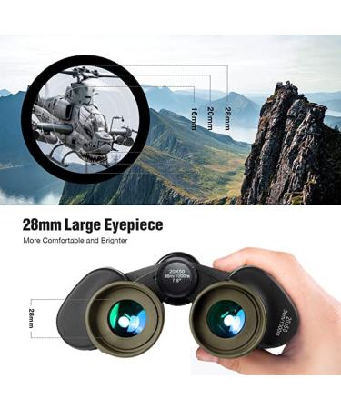 20x50 Military Binoculars with Smartphone Adapter - Waterproof Tactical Binoculars for Bird Watching, Hunting, Hiking - BAK4 Prism FMC Lens - Mud - Buy Online on GoSupps.com