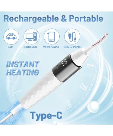 USB Rechargeable Heated Eyelash Curler with Comb | Electric Eye Lash Curler - White - Buy Online on GoSupps.com