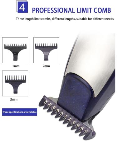 KEMEI Men's Self-Cut Hair Trimmer Waterproof Cordless Rechargeable Hair Cutting Clippers Groomer with Stainless Steel - Buy Online on GoSupps.com