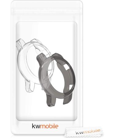 kwmobile 2-Pack Fitness Tracker Frame for Huami Amazfit GTR (47mm) - Transparent/Black - TPU Silicone Cover Set - Buy Online on GoSupps.com