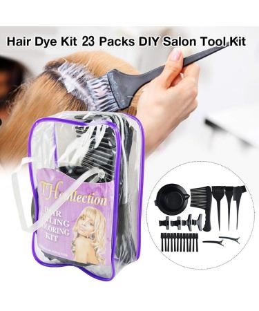 23-Part Hair Dye Brush Set - Professional Hair Coloring Tools & Accessories for Easy Mixing & Application - Buy Online on GoSupps.com