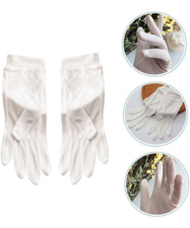 Angoily 1 Pair Grooming Gloves Moisturizing Mittens Gloves for Moisturizing Gloves Silk Gloves Overnight Gloves Hand Lotion Accessories Sun Protection Silk White - Buy Online on GoSupps.com