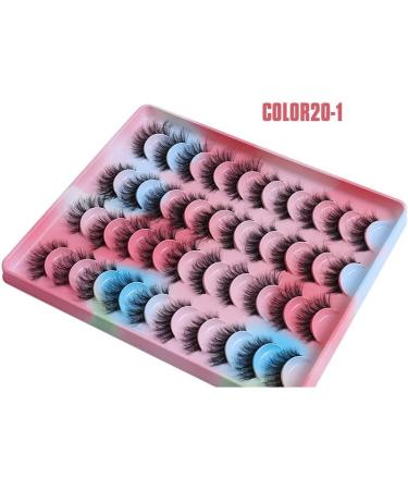 BSLVWG False Eyelashes Dramatic Fluffy 6D Mink Lashes Eyelashes Russian Strip Lashes D Curly Natural Wispy Fluffy Lashes Fake Eyelashes 20 Pairs Natural Curly Lashes Thick Fake Eyelashes (4 Styles) - Buy Online on GoSupps.com