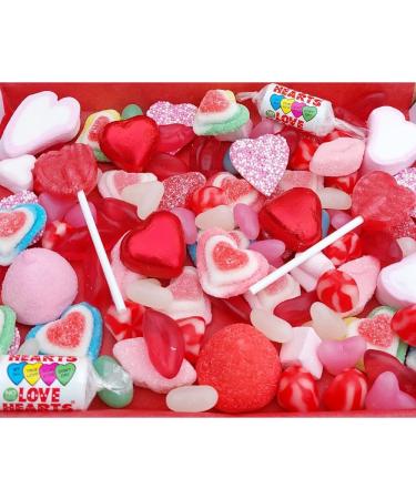 Love Heart Sweets-Wedding Pick n Mix Sweets-Valentines Candy Gifts Red Pink & White Sweets-225g - Buy Online on GoSupps.com