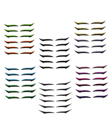 DRESSOOS 6pcs Eyeliner Stickers Baby Nail File Electric Self- Eyelash Tape Double Eyelid Tapes Applique Flash