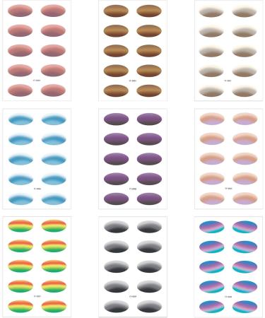 Lot de 9 autocollants pour ombre paupi res instantan s et imperm ables pour les voyages et v nements - Buy Online on GoSupps.com