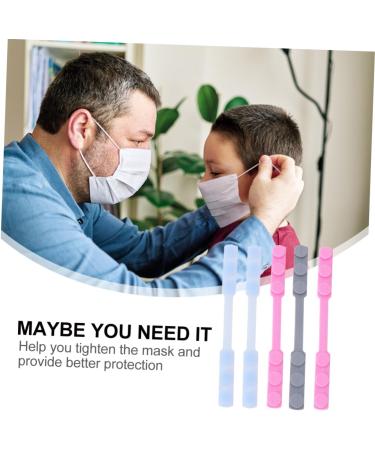 Wofashpuret 5-Set Silicone Mask Extensions - Reusable Ear Hooks & Buckles for Comfortable Face Covers | Anti-Strangulation Accessories - Buy Online on GoSupps.com