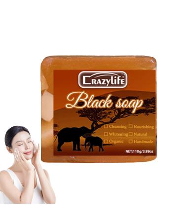 Luckxing Black Soap Skin Gentle Body Scrubs 3.8oz for Women Shea Butter Exfoliating Soap Non Fat Facial Care Auxiliary Shower And Body Man Luckxing