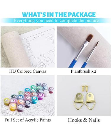 CEUHROG 6 Pack DIY Kids Paint-by-Number Kit | Easy Acrylic & Watercolor Painting Set for Beginners | Creative Arts & Crafts for Children - Buy Online on GoSupps.com