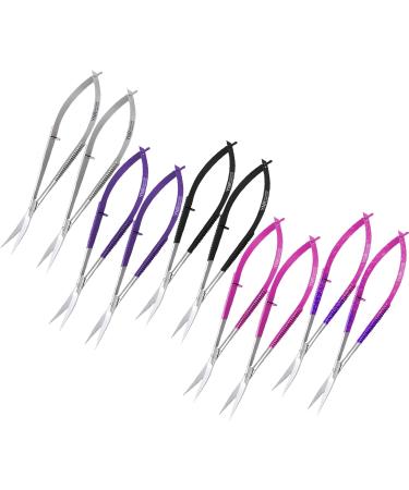 Facial Hair Scissors-Eyebrow Trimmer-Grooming Scissors for Eyebrow Shaping Ear Nose Nostril Hair & Moustache (Silver Curved) - Buy Online on GoSupps.com
