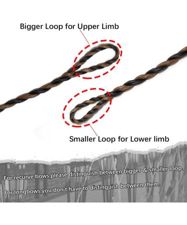 Flemish D97 Bowstring Replacement for Longbow & Recurve Bow - 14-16 Strands - 56-68 inches - AMO 58 - Khaki/Black - Buy Online on GoSupps.com