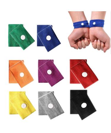 16PCS Travel Sickness Bands Motion Travel Sickness Bands Adults Children with Acupressure Anti Nausea for Sea Car Flying Pregnancy