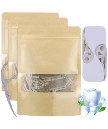 372 tooth flap stick sticker stick: sustainable dental floss sticks natural dental floss disposable dental floss dental care sticks tooth stick for tooth cleaning (3x120+12)