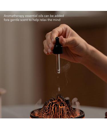 180ml Auto Shut Off Aromatherapy Diffuser & Humidifier - White Volcano Flame Essential Oil Diffuser for Bedroom - Buy Online on GoSupps.com