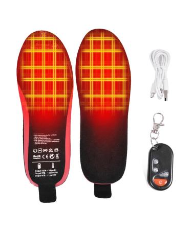 YTYZC USB Heated Shoe Insoles with Remote Control Feet Warm Sock Pad Mat Electrically Heating Insoles Electric Heater Pads (Color : D  Size : 41-46 Yards) 41-46 yards D
