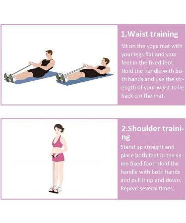 Multifunction 4 Tube Pedal Resistance Band for Full Body Workout - Pink - Buy Online on GoSupps.com