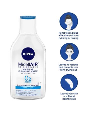 Nivea Daily Essentials Micellar Water for Face & Eyes 400ml - Gentle Cleansing Hydrating Makeup Remover - Buy Online Internationally - Buy Online on GoSupps.com