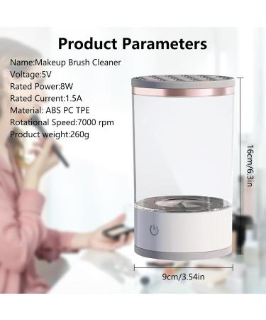 Buy Automatic Makeup Brush Cleaner - Rechargeable Quick Dry Transparent Washer for Effortless Cleaning - Buy Online on GoSupps.com