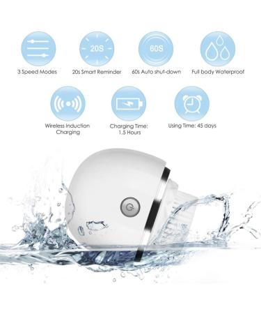 Overclocking Vibration New Sonic Vibrating Facial Cleansing Brush 3 Brush Heads with 3 Modes Waterproof Smart Timer Wireless Charging for Face Cleaning - Buy Online on GoSupps.com