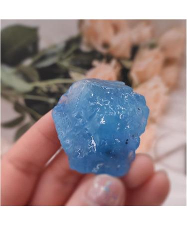 1pcs Natural Aquamarine Quartz Beryl Gemstone Crystal Stone Specimen Decoration Full of Texture (Size : 60-75g) - Buy Online on GoSupps.com
