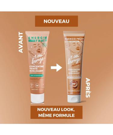 FRUIT ENERGY | ORGANIC CERTIFIED SUBLIMING TINUE CONCENTER | DHA Self-Tanning Free | Mother of Pearl and Natural Pigments | Body and Face | 100ML - Buy Online on GoSupps.com