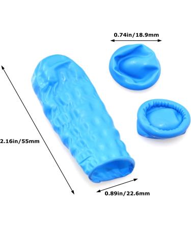 100PCS Blue Disposable Nitrile Finger Cots - Non-Allergenic Rubber Protectors for Beauty Manicure & Household Cleaning - Buy Online on GoSupps.com