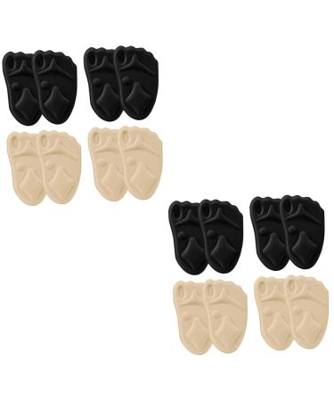 Mobestech 8 Pairs Sponge Forefoot Pad Shoe Insoles Foot Pads Shoe Inserts Gel Arch Support Pad High Heel Liners High Heel Cushion Half Sole Mat Invisible Floor Mat Half Size Pad 4d